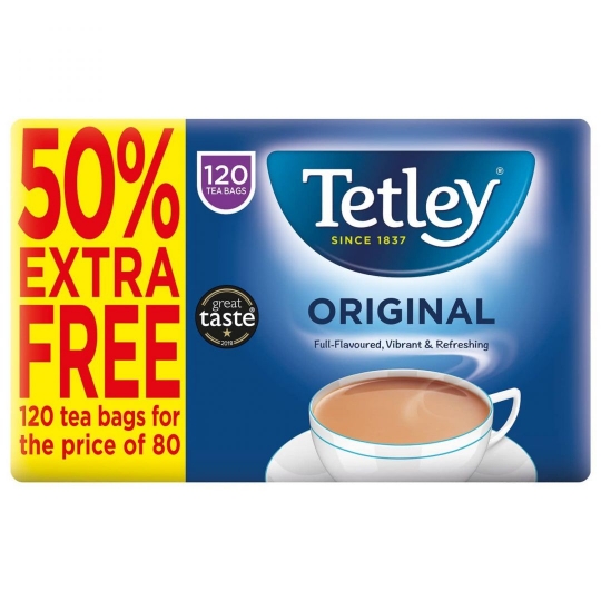 Tetley Original 120 Adet Demlik Poşet Çay 375g