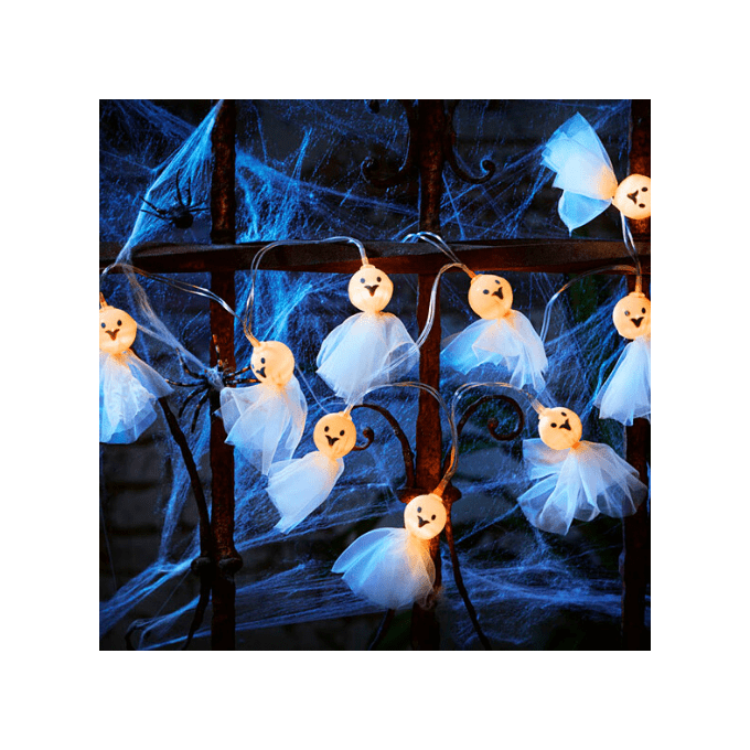 Halloween String Lights Dekoratif Pilli Aydınlatma Hayalet Temalı