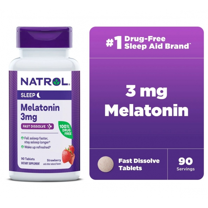 Natrol  Melatonin 3 MG  Fast Dissolve 90 Tablets