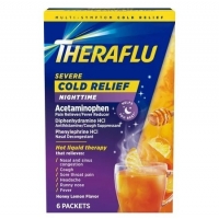 Theraflu Multi-Symptom Severe Cold Relief Nighttime - Honey Lemon 6 Packets