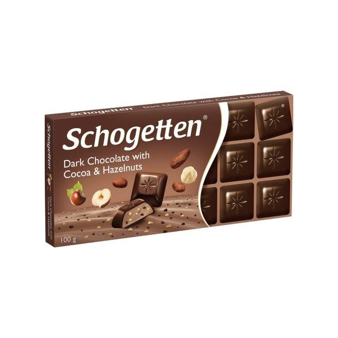 Schogetten dark chocolate with cocoa &amp; hazelnuts 100gr Kısmet Şarküteri