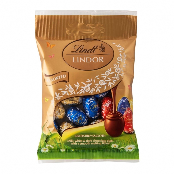 Lindt Lindor assortment of chocolate eggs with a filling dolgulu çikolata 100g