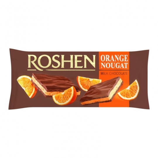 Roshen Orange Nougat Milk Chocolate Portakal Aromalı sütlü Çikolata 90gr