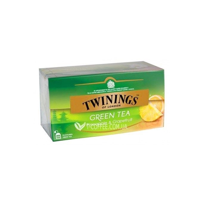 Twinings Green tea pineapple  greyfurt 25 adet sallama Poşet çay