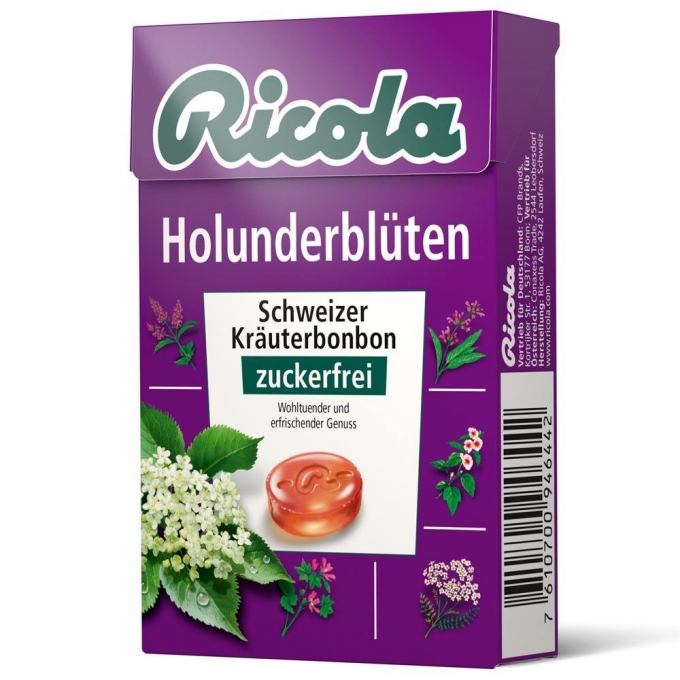  Ricola Holunderblüten Zuckerfrei Şekerleme 50g