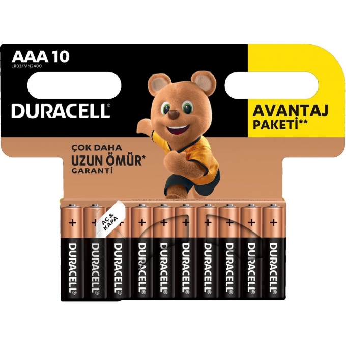 Duracell Basic İnce Kalem Pil 10'lu AAA