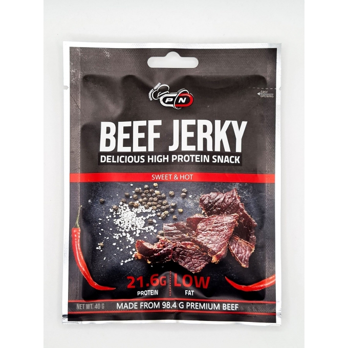 PN  Beef Jerky 40 G Sweet & Hot Tatlı Acı Kuru Et Yüksek Protein