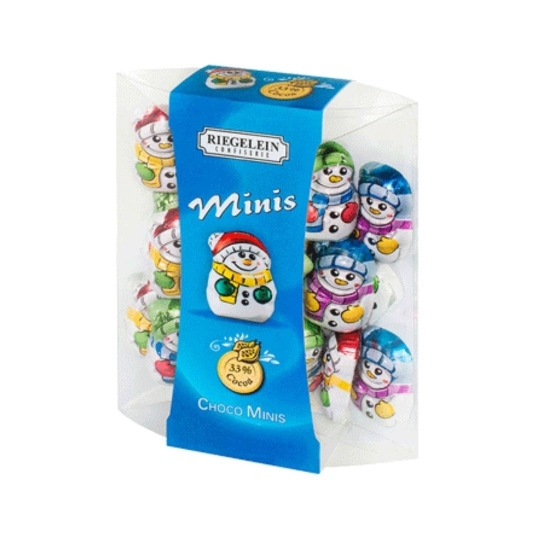 MINIS SOLID LITTLE SNOWMEN IN ACETATE BOX 125 G