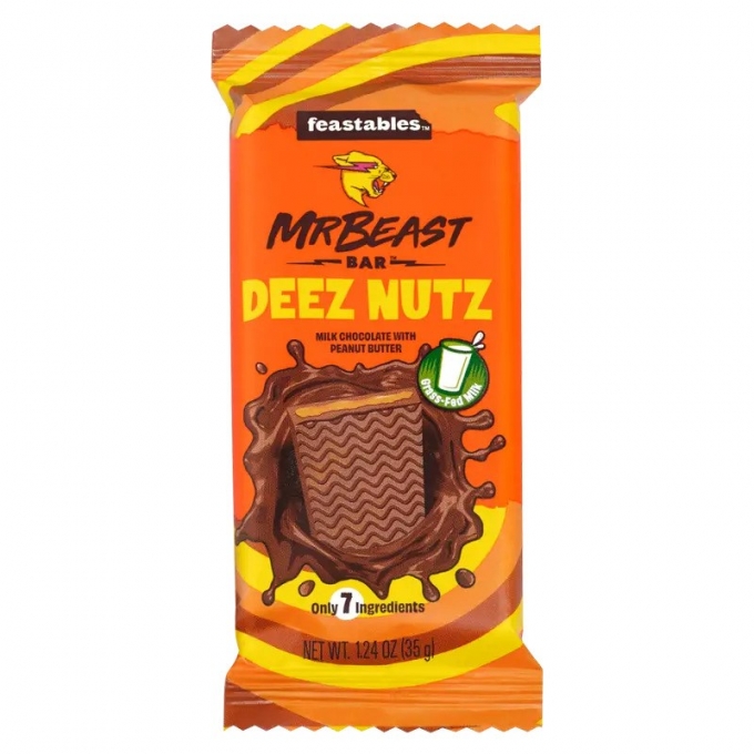  Feastables Mr Beast Deez Nutz - Milk Chocolate with Peanut Butter 35g