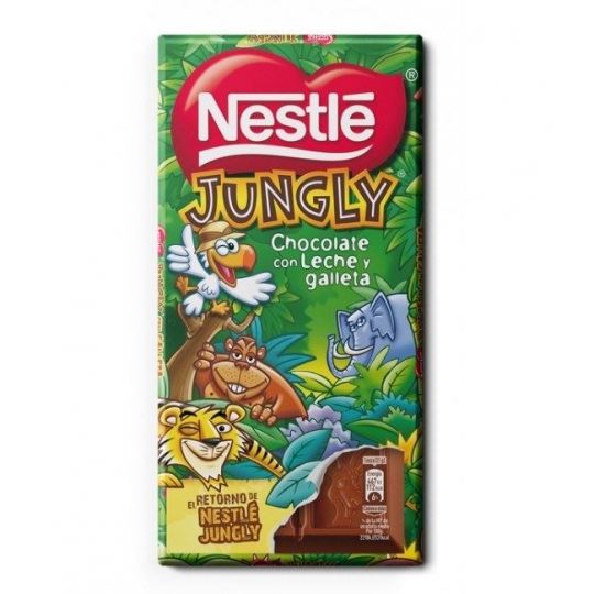 NESTLE JUNGLY CHOCOLATE BARS 125g