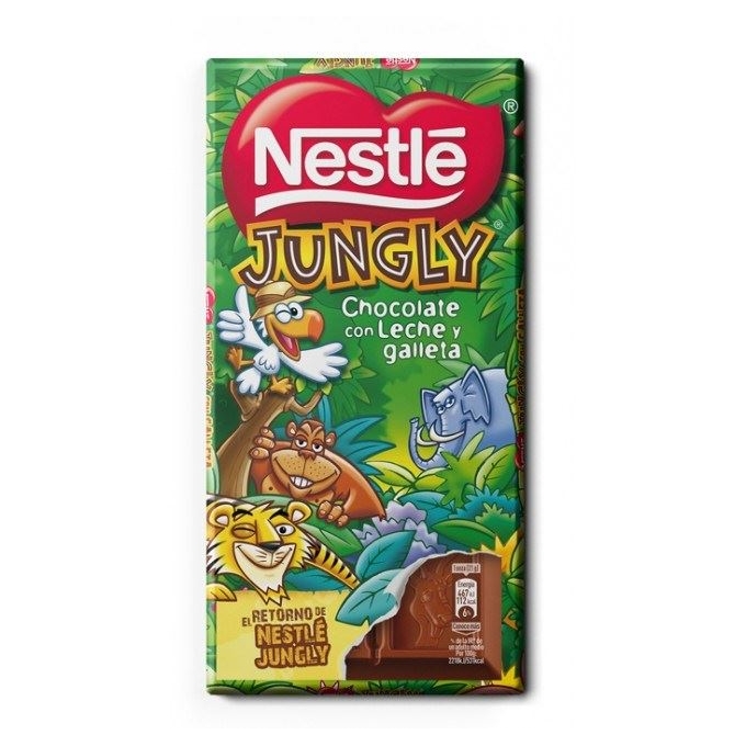 NESTLE JUNGLY CHOCOLATE BARS 125g