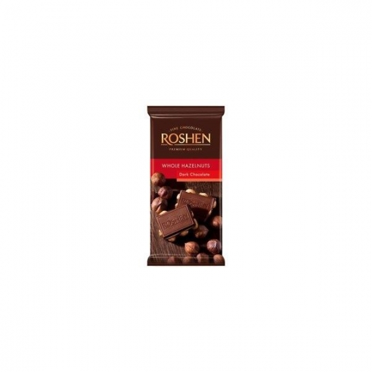 Roshen Whole Hazelnuts Dark Chocolate 90 G Kısmet Şarküteri