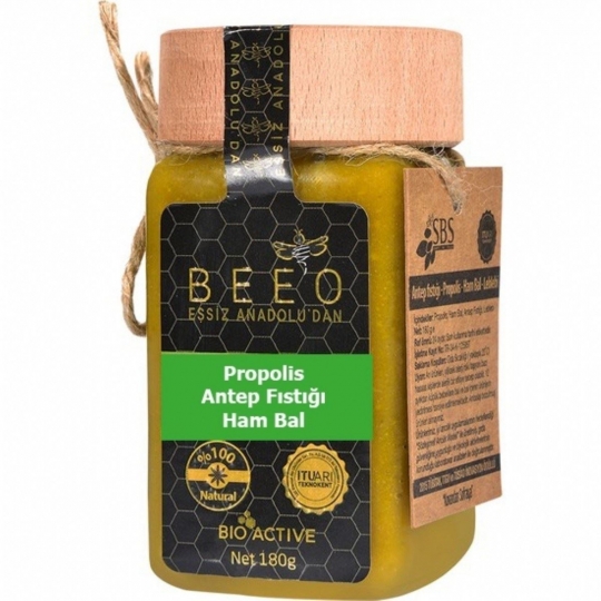 Beeo Propolis Antep Fıstığı Ham Bal  180gr