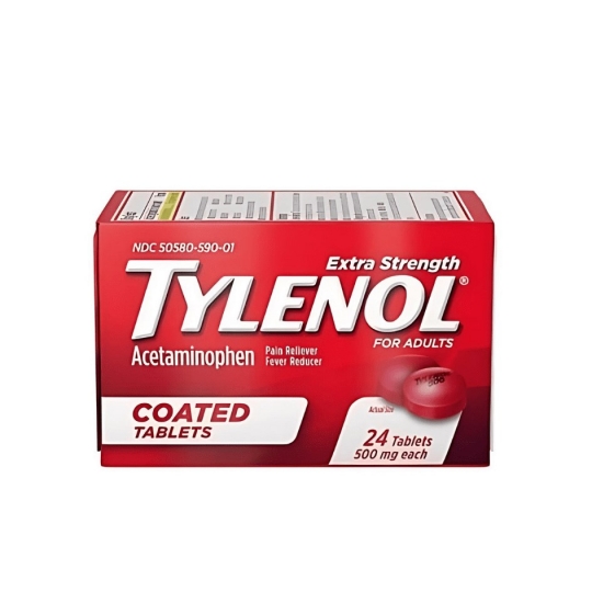 Tylenol Extra Strength Coated Tablets 500 mg 24 Tablets