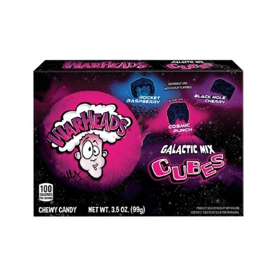 Warheads Galactic Mix Cubes  Chewy Candy 99g