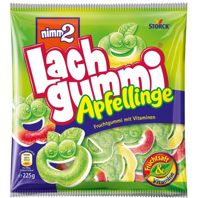 Nimm2 Lachgummi Apfellinge Elma Aromalı Yumuşak Şekerleme 225g