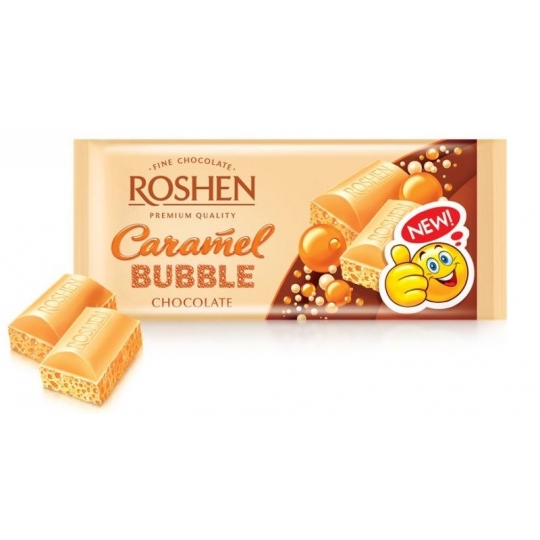 Roshen Caramel Bubble Karamelli Kabarcık çikolata 80gr Kısmet Şarküteri