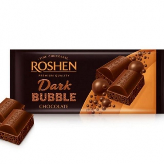 Roshen Dark Bubble Bitter Kabarcık Çikolata 80gr Kısmet Şarküteri
