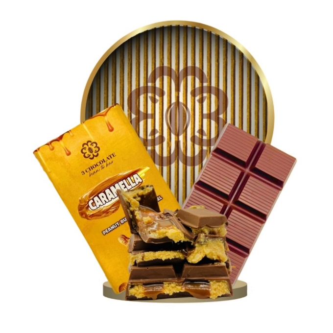 3Chocolate Caramella - Peanut Butter & Caramel Chocolate 200g