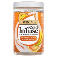 Twinings Sugarfree Cold In'fuse for Water Bottles Passionfruit, Mango & Blood Orange 12 Infusers, 30