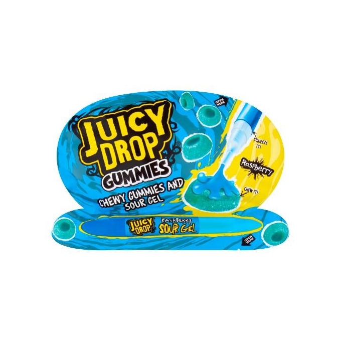 Juicy Drop Gummies Sour Gel Raspberry 57g Kısmet Şarküteri 
