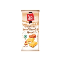 Fin Carre White Chocolate Spiced Biscuits & Almond 100 g