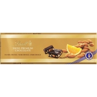 Lindt Swiss Premium Gold Dark Orange Chocolate Bar, 300g