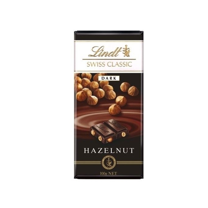 Lindt Swiss Classic Dark Choccolate With Roasted Hazelnut 100 G Kısmet Şarküteri 0178