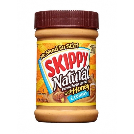 Skippy Natural Creamy Peanut Butter With Honey 425 g