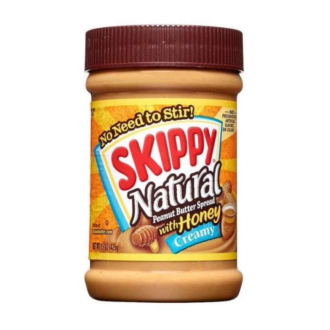 Skippy Natural Creamy Peanut Butter With Honey 425 g