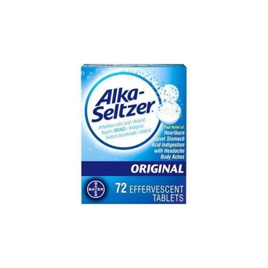 Alka-Seltzer Original Effervescent Tablets 72 Count | Kısmet Şarküteri