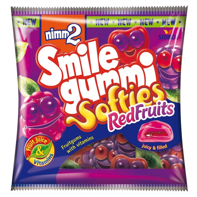 Nimm2 Smile Gummi Kırmızı Meyveler Aromalı Yumuşak Şekerleme 90gr