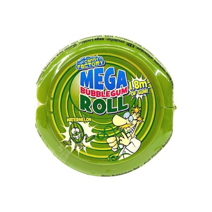 Mega Bubble Gum Roll Watermelon Vegan 58 g