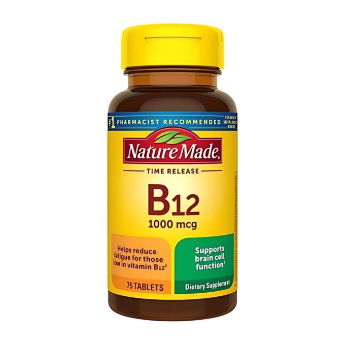 Nature Made Time Release B12 1000 mcg 75 Tablets