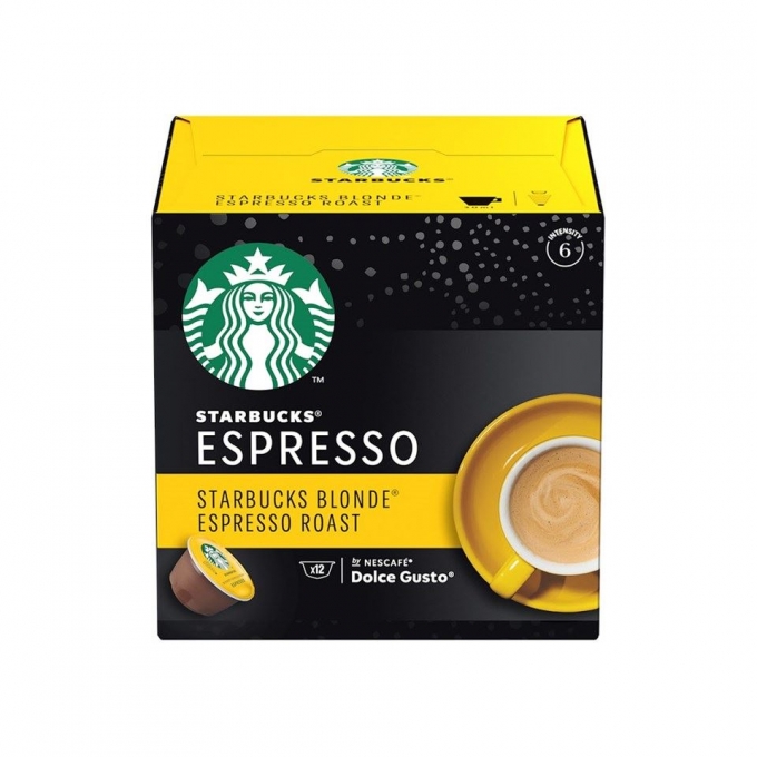 Starbucks Blonde Espresso Roast by Nescafé Dolce Gusto, prajire usoara, 12 capsule, 66g