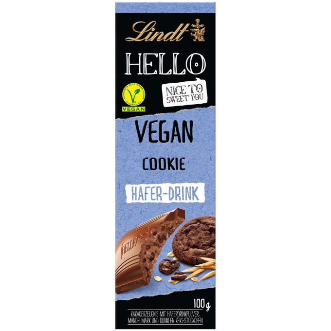 Lindt Hello Vegan Cookie Tafel 100g