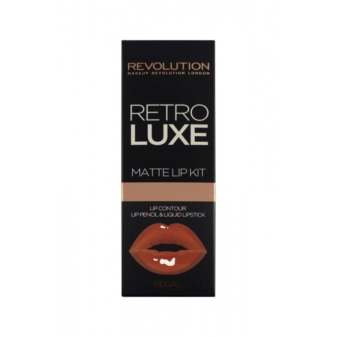 MAKEUP REVOLUTION Retro Luxe Kit Matte Regal Ruj ve Dudak Kalemi 