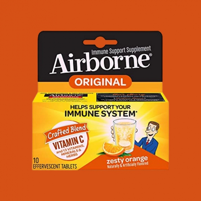 Airborne Zesty Orange Effervescent Tablets, 10 count - 1000mg of Vitamin C