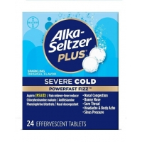 Alka-Seltzer Plus Severe Cold Sparkling Original Flavor 24 Effervescent Tablets