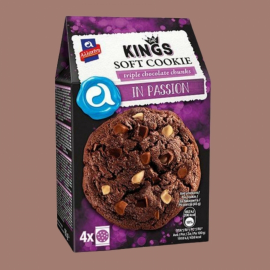 Kings Soft Cookies Triple Chocolate Chunks (180g)