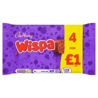 Cadbury Wispa Chocolate Bar 4 Pack 94,8gr 