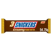 Snickers Creamy Peanut Nut Butter Chocolate Trio Bar 54.75g