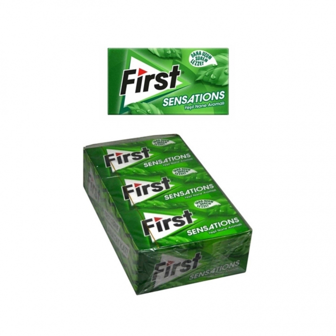 First Yeşil Nane Aromalı Şekersiz 60 Dakika Ferahlık 12 Adet/ 27 Gr