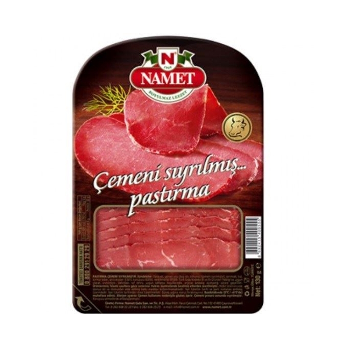 Namet çemeni soyulmuş pastırma 130 gr 