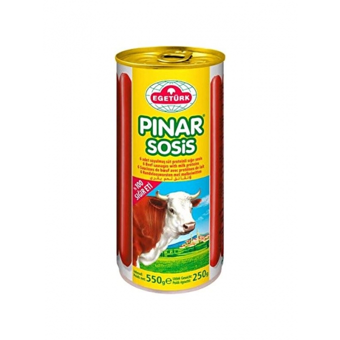 Egetürk Pınar Sosis %100 Sığır Eti 550 g