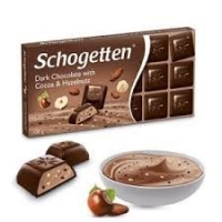 Schogetten dark chocolate with cocoa & hazelnuts 100gr