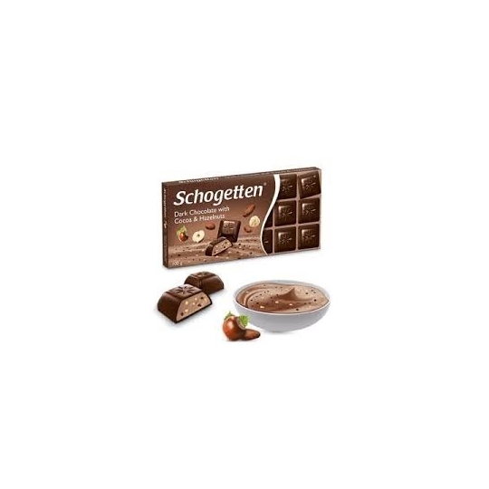 Schogetten dark chocolate with cocoa & hazelnuts 100gr