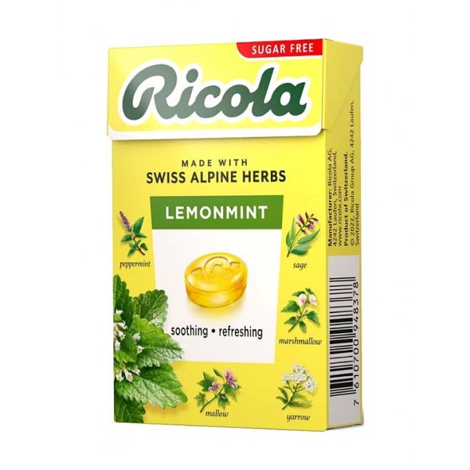 Ricola Lemon Mint Sugar Free Candy 40 g