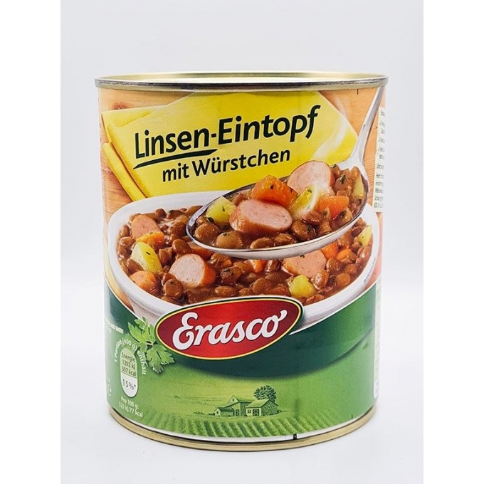 Linsen-Eintopf mit Würstchen - Erasco - 800g