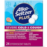 Alka-Seltzer Plus Severe Cold & Cough Citrus Flavor 24 Effervescent Tablets